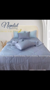 ❄️LỤA LYOCELL❄️Bộ Ga Gối Lyocell Modal Lụa Mát Bộ 4 và 5 Món Gồm Chăn Bông Cao Cấp _ Nemtot Bedding