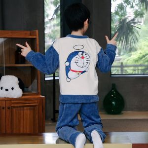 Thick Coral Fleece Spiderman Robe for Boys Winter Warm Home Clothes Childrens Sleepwear Fleece Polyester Fiber Ammonia Elastic Fiber