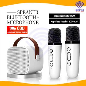 COD - BLUETOOTH SPEAKER KTV MICROPHONE KARAOKE SET WIRELESS PORTABLE MINI KTV1
