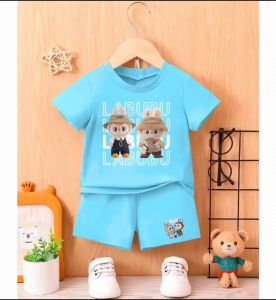 Stelan Kaos anak Perempuan LABUBU Untuk Usia 1-8 Tahun