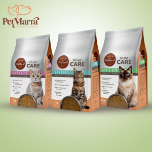 PetMarra Feline Care Adult Cat Dry Food Urinary Hairball Hair and Skin 1kg 7kg Collection - PetMate feline care kibbles urinary hairball skin support dry food adult cats all breeds