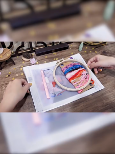 Bookmark DIY Embroidery Kits Easy Embroidery Kit Antique Silk Ribbon Embroidered Bookmark Embroidery Bookmark Needlepoint Kit Handicraft Material for Beginners Adults Needle Art Home Decoration