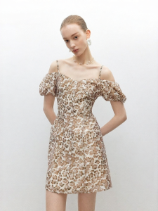ONLY | Summer Off-Shoulder Bud Sleeve Floral Print Slim Fit Dress