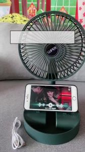 Quạt mini để bàn gấp gọn dùng pin sạc - GIAO MÀU NGẪU NHIÊN