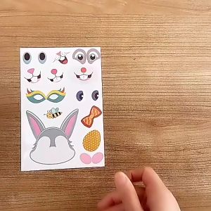 [Choo Choo Toy] Mixed and Matched Puzzle Stickers Cat DIY Cartoon Decal Craft Toys 拼图贴纸游戏贴纸 Pelekat Teka-teki - BT378