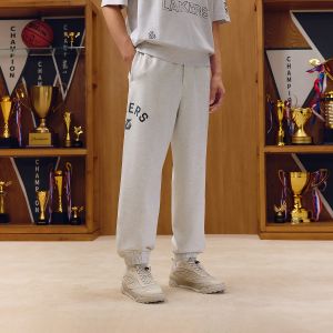Jack Jones | Limited Edition NBA Mens Casual Pants Velveteen Embossed Applique Design Wide Leg Tapered