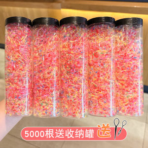 Colorful Disposable Elastic Hair Ties for Girls Non-Damaging Hair Bands High Elasticity Headwear Childrens Fashion Accessories