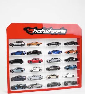 Rak Hotwheels Akrilik Isi 5/9/10/12/16/20/24/30/48/72 - Header Slim Premium Edition Skala 1:64