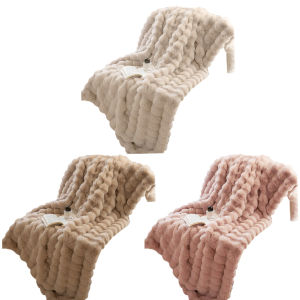 【New Arrival】Cozy Toscana Rabbit Fur Blanket Plush Office Nap and Sofa Cover Warm Double-sided Thickening Cover for Couch Sofa Office