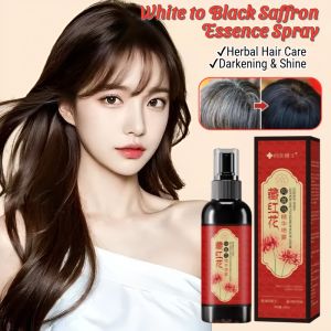 【Grey Hair No Longer Grows】Saffron Essence Spray Anti-Hair Loss Hair Growth Serum Herbal Plant Extract Black Hair Spray
