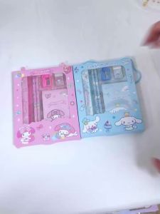 Mumystation Alat Tulis Set Kuromi Kotak Pensil Anak Set 6 in 1 Stationery Set Anak