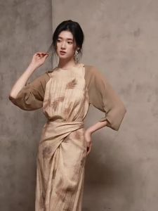JK＆JS | Đầm Lụa Vải Lin Vintage