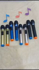 MIC wireles microphone bluetooth dengan Receiver System 2mic wireless - Hitam