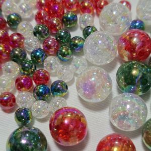 ลูกปัดเกล็ดหิมะ 50 กรัม ลูกปัด คละสี