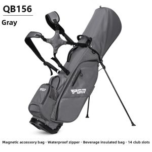 PGM GOLF | Waterproof Stand Golf Bag with Magnetic Pockets Bendable Base and Insulated Drink Pocket