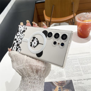 Ốp Lưng Điện Thoại Siêu Mỏng Từ Tính Hình Gấu Trúc Fobao S25 Edge Tương Thích Với Samsung S25 Ultra S24u S24fe A55 Galaxy S23 plus