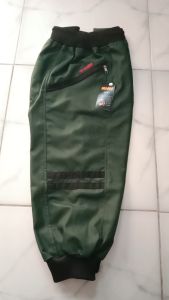 Celana jogger 3/4 jogger jogger katun zipper army