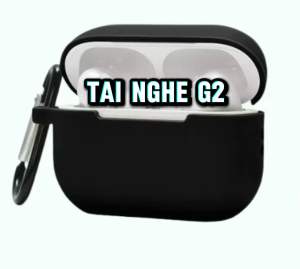 [ Tặng case trong suốt + dây sạc] Tai Nghe Bluetooth Không Dây Cao Cấp G2 Bản Đen Chống Ồn Định Vị Cảm Ứng Đổi Tên 001