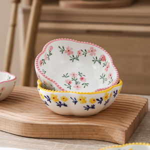 Floral Ceramic Snack Dish Large
