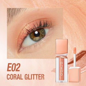 O.TWO.O Glitter Liquid Eyeshadow Highlighter Lightweight Brighten Long-lasting Quick-dry Matte Soft Mist Mousse EyeShadow Makeup