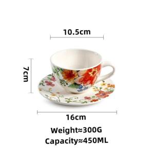 OMK American Style Underglaze Ceramic Coffee Cup Mug Spring Series