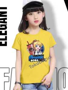 Printing DTF / Kaos Anak Usia 1 - 12 Tahun Printung DTF Digital Boba Anime