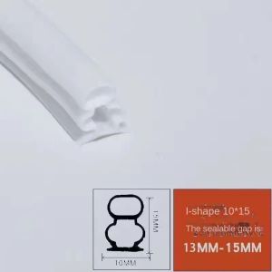 1 Pack of 6-meter Self-adhesive Silicone Sealing Strip For The Entrance Door Windproof And Soundproof Door Gap Filling Material