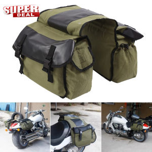 【Original+In Stock】Motorcycle Canvas Saddle Bags Equine Back Pack for Haley Sportster for Honda，motorcycle bag