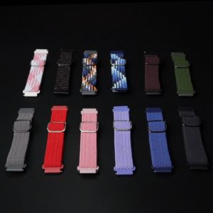 Amazfit GTS 2 / 2e / 2 Mini / 3 / 4 Mini GTR 42mm 20mm Watch Elastic Nylon Braided Solo Loop Strap Buckle Wristband Adjustable