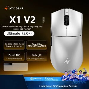 Chuột Chơi Game Không Dây ATK Blazing Sky X1V2/X1 Air Master+ Dual 8K 48g Thiết Kế Công Thái Học Cỡ Trung Bình-lớn Quang Điện Tử Dành Cho PC FPS Esports