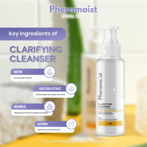 Pheramoist Clarifying Foaming Cleanser BPOM Sulfur Facial Foam 100ml Anti Acne Acne Spot Care Sulfur Face Wash Pembersih Anti Jerawat Pemutih Penghilang Flek Hitam Tungau Dan Komedo Whitening Facial Wash Kontrol Minyak Tidak Mengiritasi Pori-pori