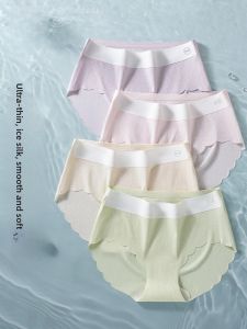 MiiOW | Ice Silk Seamless Underwear Womens Summer Thin Short Pants Ladies New Mask Quick Dry Triangle Head Female Style Briefs