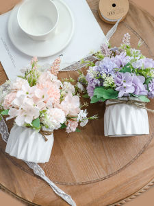 ช่อดอกไม้เซรามิกปลอม ชุดตกแต่งโต๊ะกาแฟ ช่อดอกไม้ประดับตกแต่งบ้าน ดอกไม้เทียม ดอกไม้ผ้าไหม ดอกไม้สำหรับงานแต่งงาน ดอกไม้สำหรับประตู