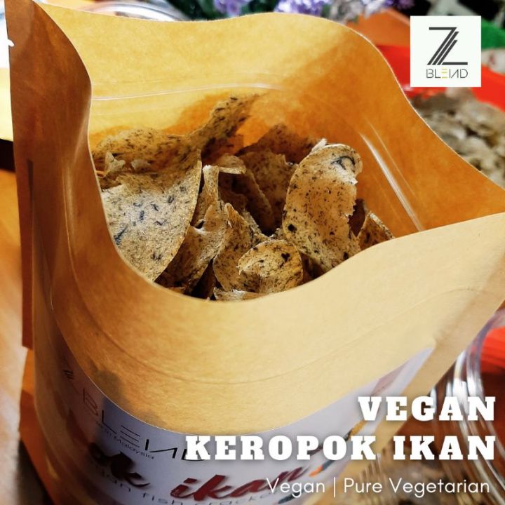 Vegan Vegetarian Keropok Ikan Seaweed Snack Fish Cracker Gluten Free Healthy Food No MSG