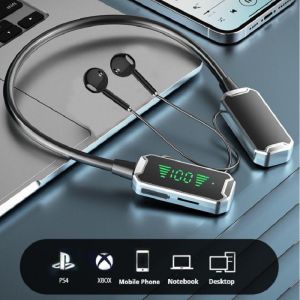 Newmsnr | Thời Gian Chơi 30H Tai Nghe Bluetooth 5.4 Đeo Cổ Tai Nghe Không Dây Âm Thanh Vòm 9D Có Mic Tai Nghe Chơi Game Thể Thao Chống Nước Khử Tiếng Ồn