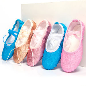 BC Glitter Pink Ballet Dance Shoes Yoga Gym Flat Slippers Ballet Dance Shoes For Girls Children Women