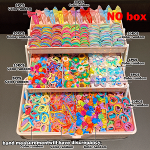 620pcs Girls Hair Accessories Set Colorful Butterfly Fashion Hair Clips Ties Elastic Bands for Daily Ponytail Fixation