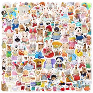 100pcs Cute Calico Critters Cartoon Graffiti Stickers Phone Guitar Laptop Notebook Suitcase Waterproof Sticker Decals Toys