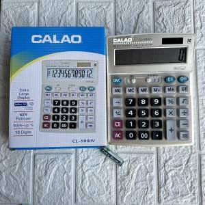เครื่องคิดเลข CL-9800 ใช้ถ่าน2A-1ก้อน  เครื่องใหญ่ตัวเลขชัดเจน. ปรับทศนิยม4ตำแหน่ง ขนาด15*20 cm. ปุ่มกดคล่อง