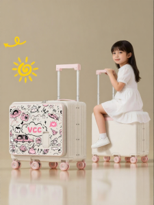 VCC | Childrens Front-Access Ridable Password-Lockable Luggage 20 Inch