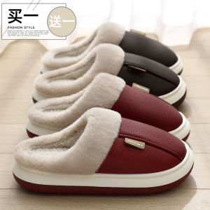 Dép Bông Lông Cừu Cặp Đôi Mua Một Tặng Một Dép Bông Lông Cừu Nữ Phong Cách Mùa Thu Đông 2025 Dép Bông Lông Cừu Nam Cho Nhà Ấm Áp