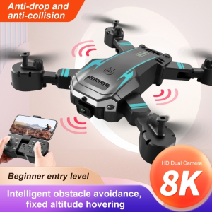 Drone S6 8k HD Dual Camera brushless motor Memposisikan Lipat Shoot Drone Mini Dengan Kamera HD WiFi Fungsi anti-tabrakan / RC S6 Drone Foldable Quadcopter Aerial 8K HD Camera RC Helicopter FPV WIFI Obstacle Avoidance 500m
