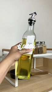 【RUMATIDY】CASSA Botol Minyak Goreng Kaca Bening Wadah Minyak Goreng Botol Kecap Tutup Stainless