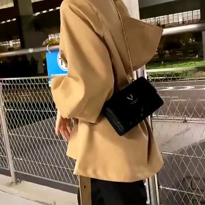 Túi xách nữ đeo chéo vai đẹp basic trẻ trung dáng vuông dây xích 4 ngăn Túi đựng điện thoại đi làm M380