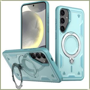 MagSafe Magnetic Phone Cases For Samsung Galaxy S25 S24 Plus S23 S22Ultra A25 A35 A55 360 Rotate Metal Ring Stand Protect Case