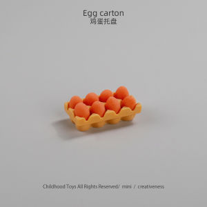 Mini Egg Tray Food Toy Model Micro Scene Dollhouse Props Childrens Imaginary Play Realistic Toys Small Decorations