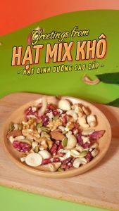 Mix Nhân Các Loại Hạt Dinh dưỡng Smilenuts hộp 255g/500g _ Gồm Nhân Óc Chó Đỏ Mỹ Nhân Óc Chó vàng Chile Hạnh Nhân tách vỏ Mỹ Nhân hạt Macca Úc Nhân hạt điều Bình Phước Nhân Hạt Bí Xanh