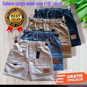 Celana cargo anak laki usia 1 sampai 10 tahun celana kargo pendek celana santai anak