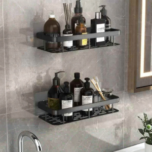XUNHUAI | Bathroom and Kitchen Rack Free Punch Installation Thickened Space Aluminum