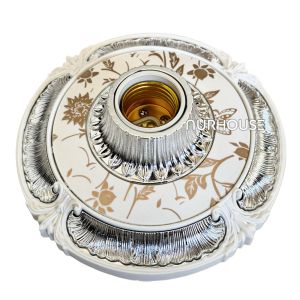 Fiting Lampu Hias Plafon Ornamen Tempel Motif